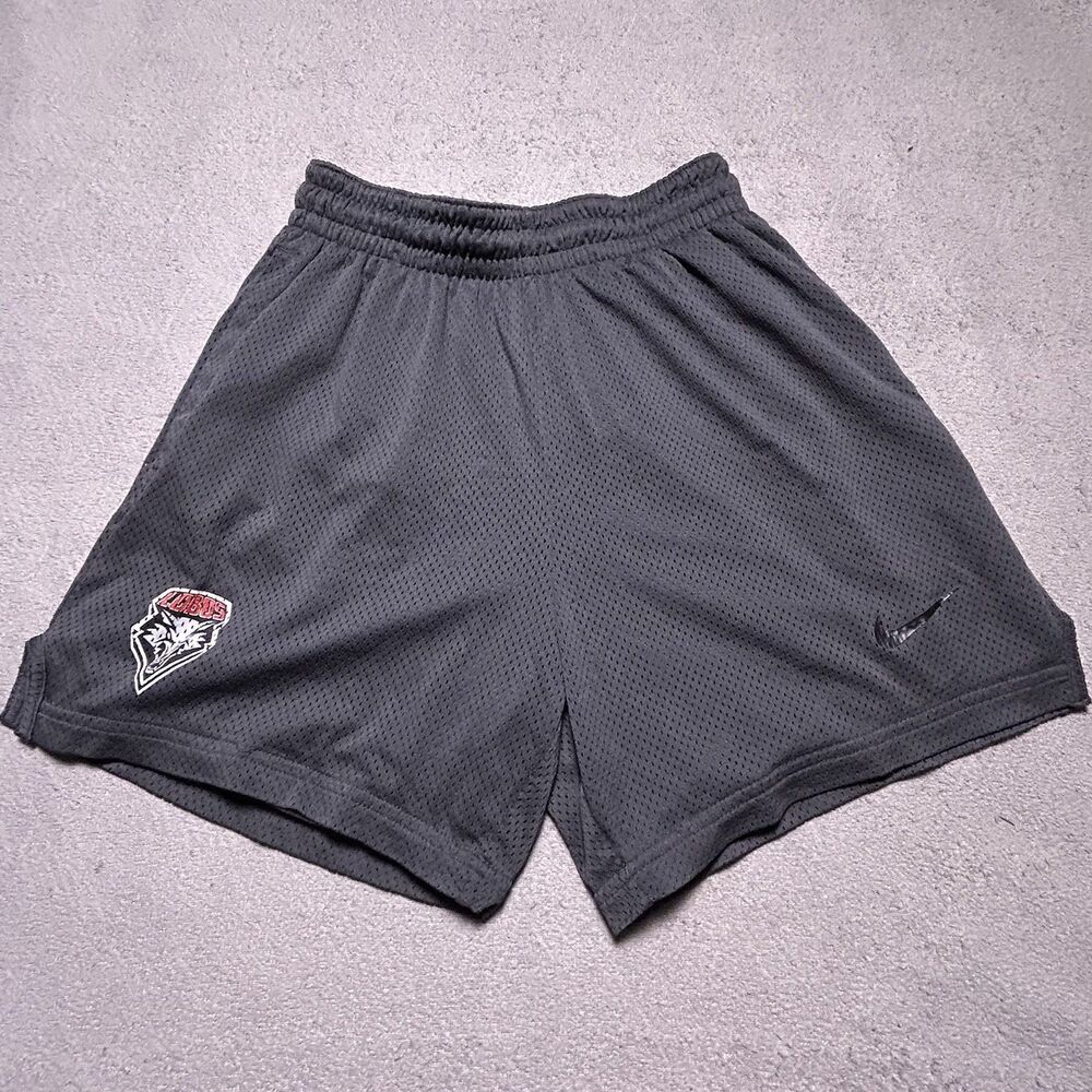 Nike Dri-FIT Mesh Shorts Youth M Lobos Graphic 5" Inseam Charcoal Gym Athletic